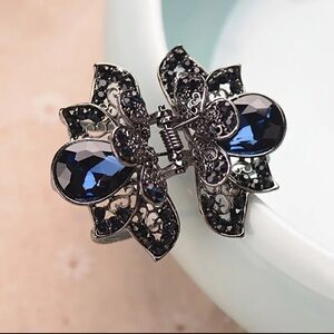 New Elegant Blue and Silver Hair Clip